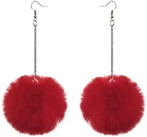 1-5Pairs Colorful Pom Pom Earring Faux Fur Ball Earrings Raibowcolors Jewelryset Cute Balls Accessory Lovely Jewelries for Women