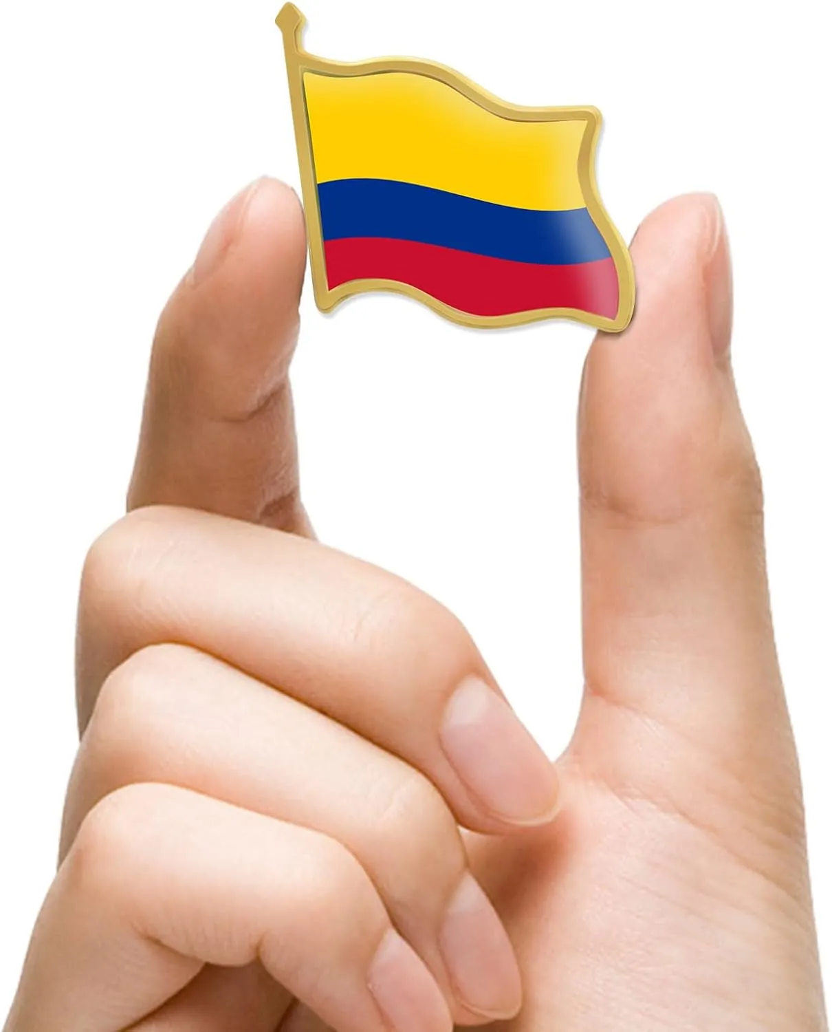 12/24/50/100Pcs Colombia Flag Lapel Pins Bulk - Metal Colombian National Lapel Pin