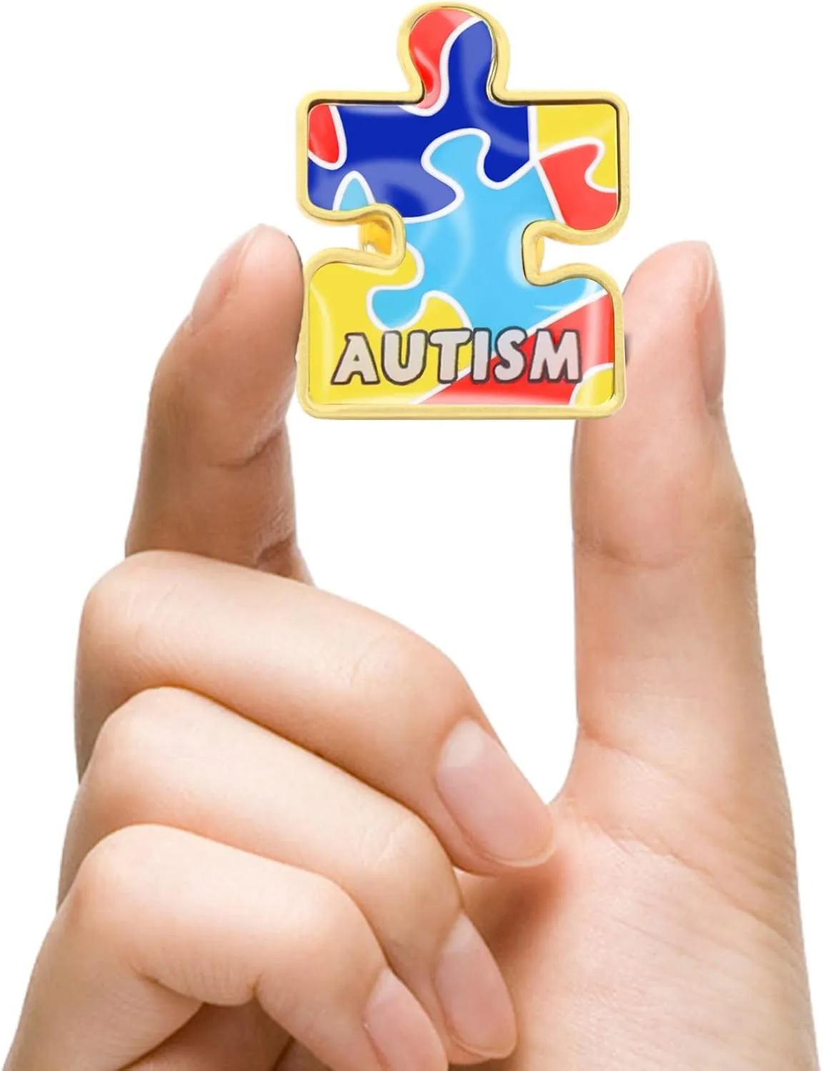 12/25/50/100Pcs Autism Awareness Lapel Pins Bulk - Metal Inspiring Symbols of Autism spectrum disorder (ASD) Support Brooch Badge