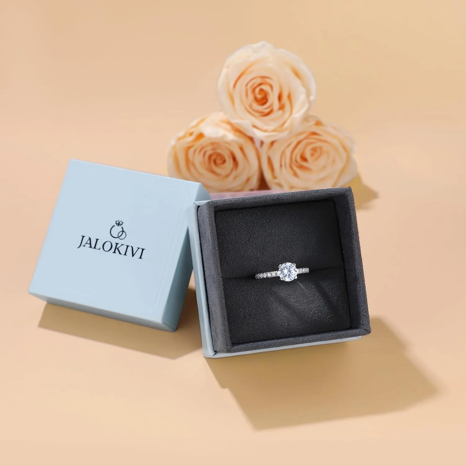 1.2CT 925 Sterling Silver Engagement Rings for Women Round Cut Halo Cubic Zirconia Wedding Promise Rings for Her Size 4-12.5
