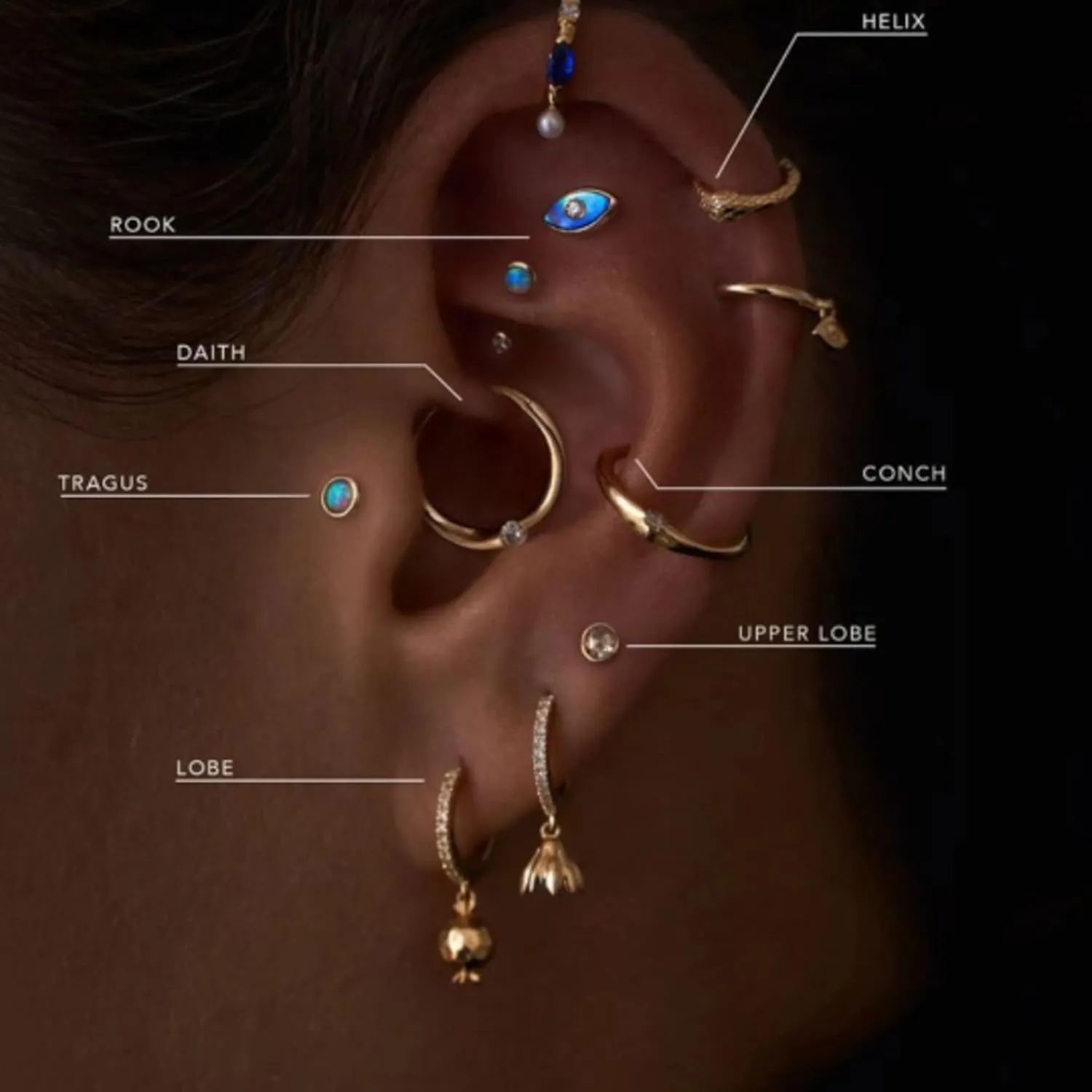 14k Gold Diamond (0.12ct) Flower Stud, Flower Shape Earring, Dainty Minimalist Earring, Tiny Floral Stud, Cartilage Earring, Gift for Women.