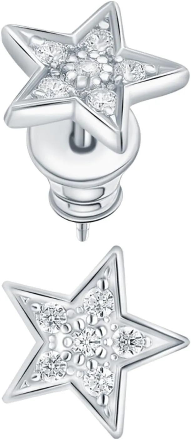 14k Solid Gold Diamond(0.10ct) Star Earring | Pave Diamond Star Studs | Celestial Earring | Mini Star Jewelry | Gift For Mom