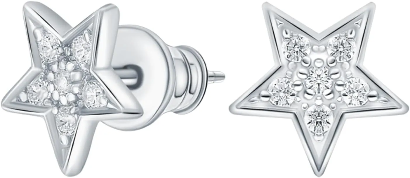 14k Solid Gold Diamond(0.10ct) Star Earring | Pave Diamond Star Studs | Celestial Earring | Mini Star Jewelry | Gift For Mom
