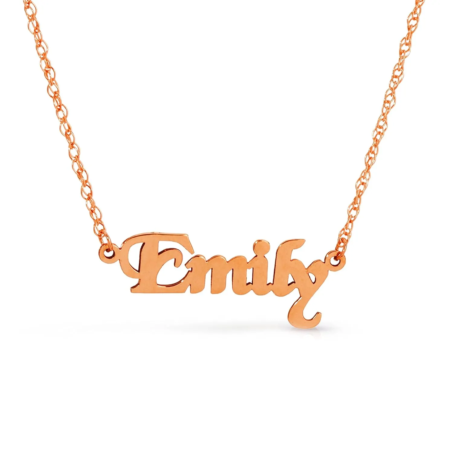 14K. SOLID GOLD NECKLACE PERSONALIZED NAME NEW BOROUGH FONT 14k Solid Gold Custom Name Necklace Personalized Customizable Mother Day Gift Women Nameplate Dainty Handcrafted Made in USA Fine Jewelry