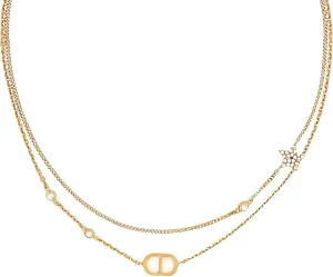 18K Gold Initial CZ Necklaces for Women | Luxury Star Letter Chocker Layering Necklace for Women | Design Pendant Trending Jewelry | Idea Gift for Mother's Day(Gold)