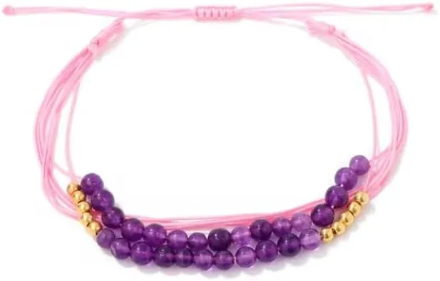 1PCS Rope 4mm Chalcedony Beads Braided Bracelets For Women Men Adjustable Natural Stone Woven Bracelets