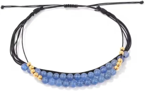 1PCS Rope 4mm Chalcedony Beads Braided Bracelets For Women Men Adjustable Natural Stone Woven Bracelets