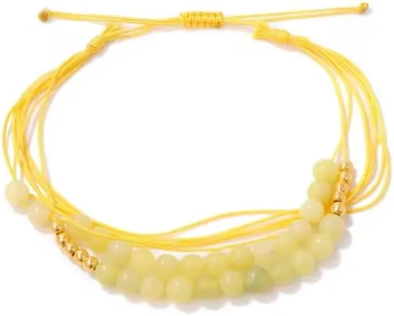 1PCS Rope 4mm Chalcedony Beads Braided Bracelets For Women Men Adjustable Natural Stone Woven Bracelets