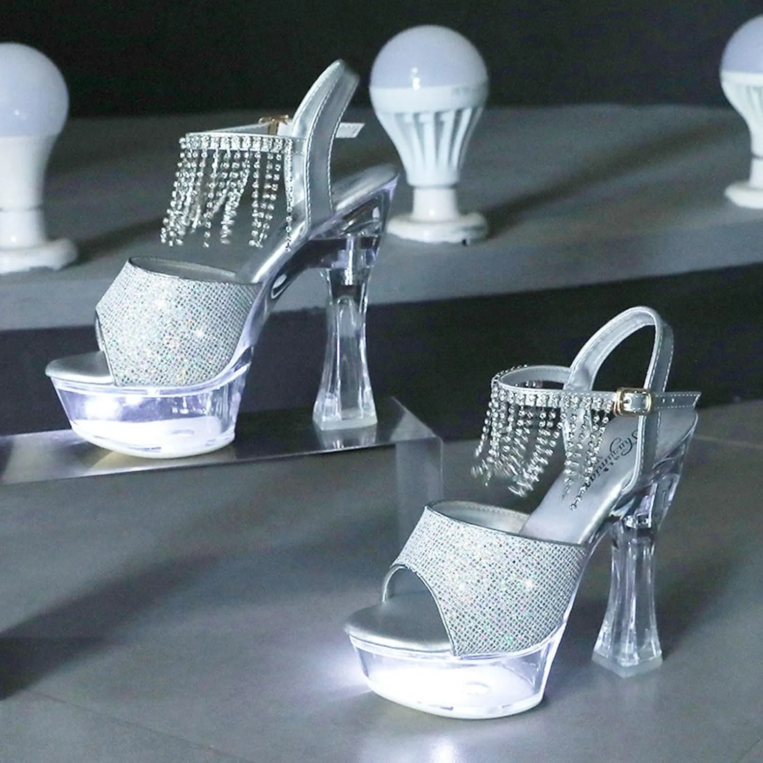 2025 Women Chunky Heels Sandals Fashion Sexy Ladies Dress Height Increase Shoe with Ankle Strap Comfortable Non-Slip Walking Footwear Summer Dance Party Slides Breathable High Heel Shoes
