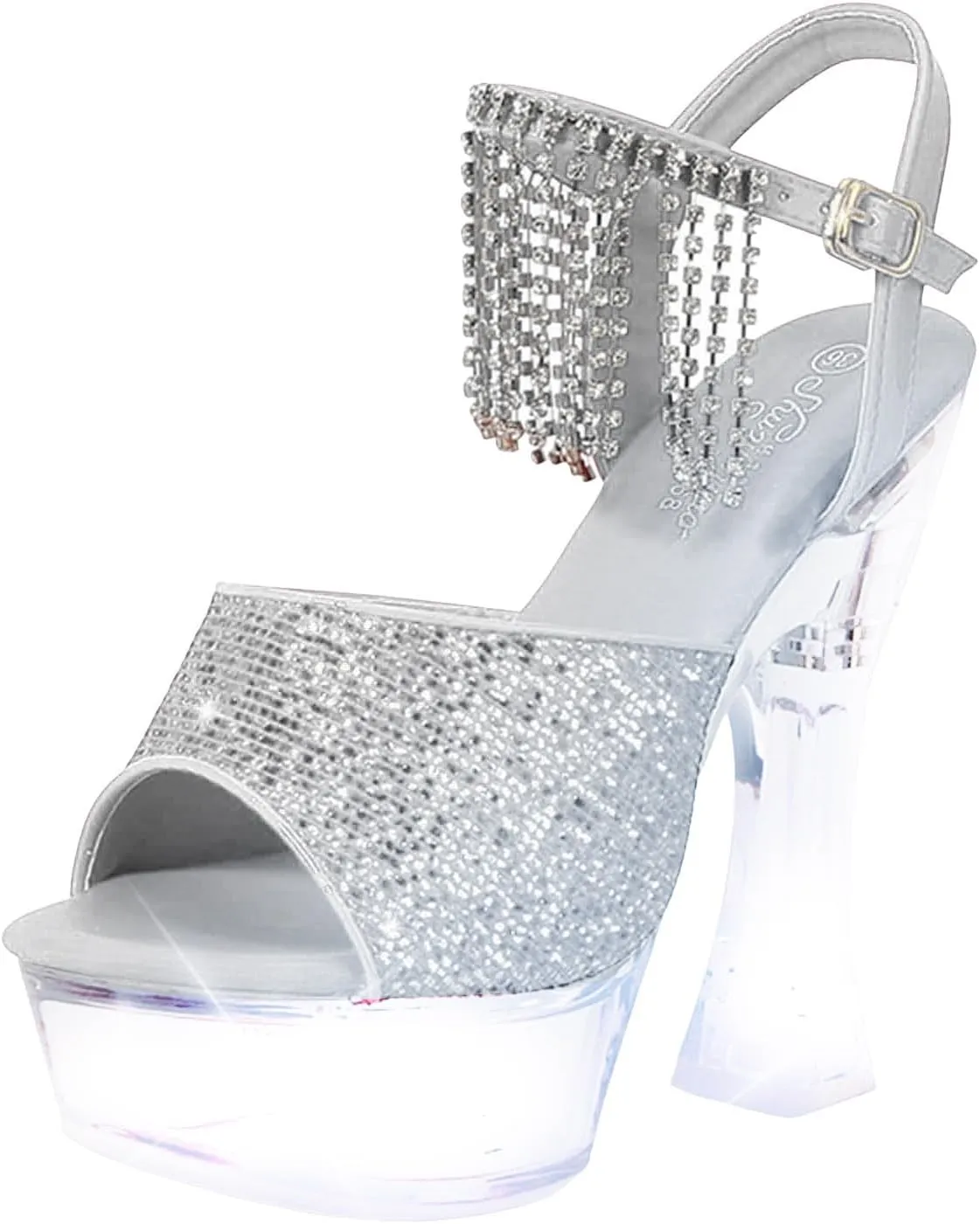 2025 Women Chunky Heels Sandals Fashion Sexy Ladies Dress Height Increase Shoe with Ankle Strap Comfortable Non-Slip Walking Footwear Summer Dance Party Slides Breathable High Heel Shoes