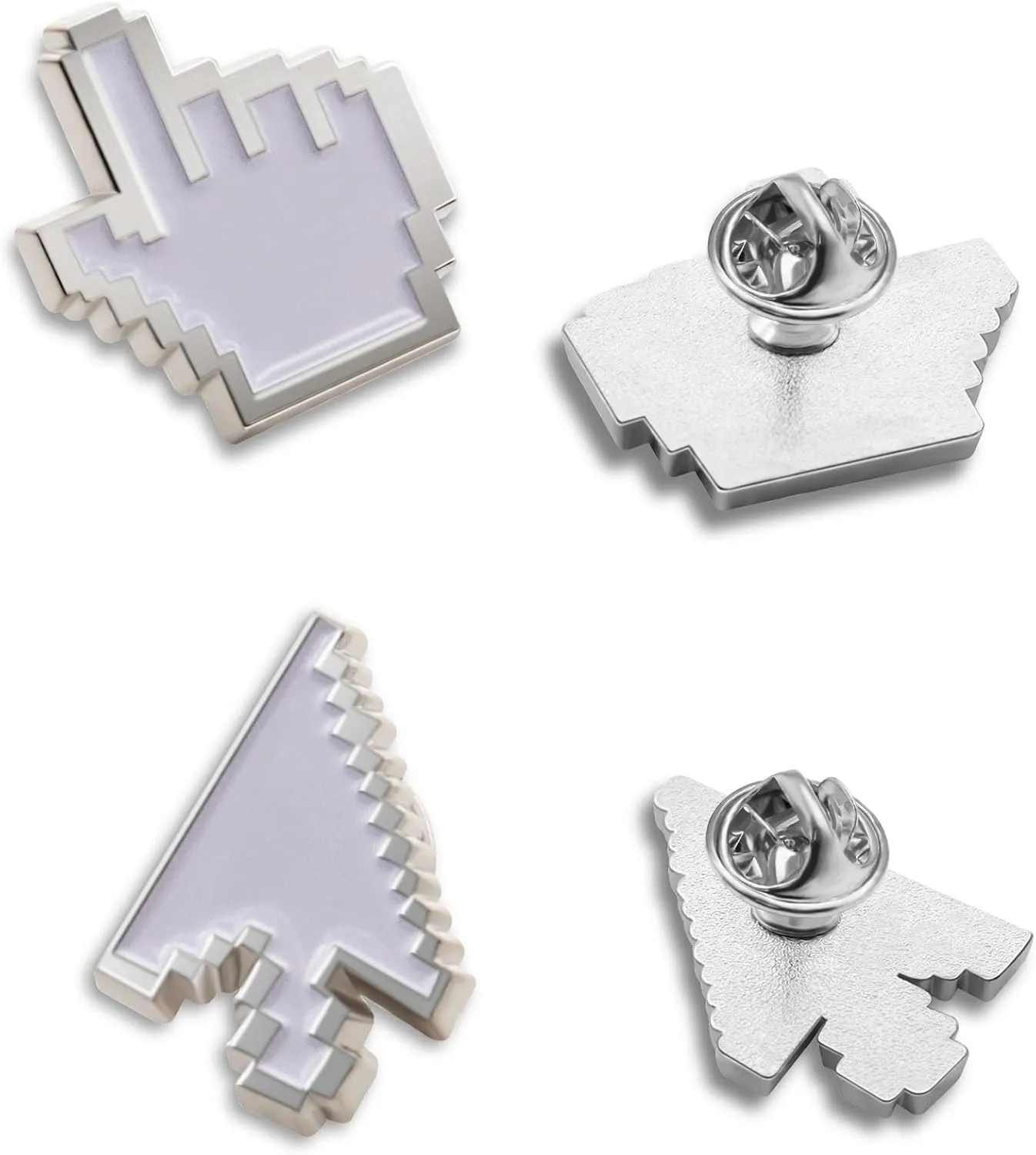 2/10/50/100Pcs Classic Cursor Pixel Gesture Arrow Enamel Pins -Engineer IT work Gifts
