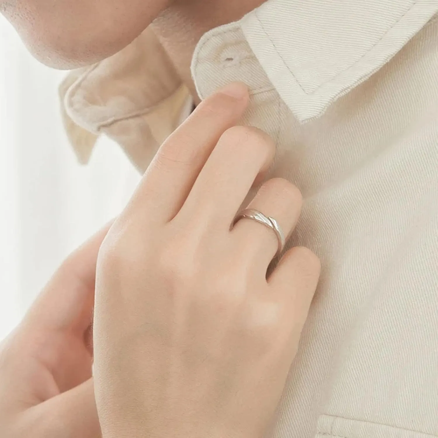 2PC Couple Promise Rings, Angel Devil Rings, Angel Devil Matching Ring Sets, Angel Devil Wings Open Ring Ring for Couples