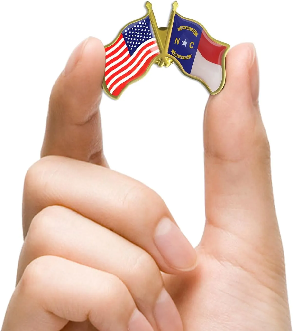 6/12/50/100 Pack-American State North Carolina Flag Lapel Pins Friendship Bulk -1.5