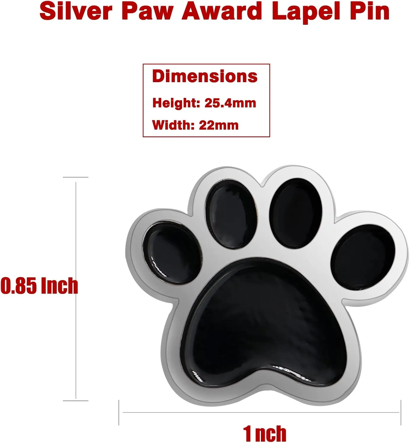 6/12/50/100Pcs Multiple Colour Paw Award Lapel Pin 1  -School Student Awards Mascot Brooch Animal Badge For Clothes Bags Hats