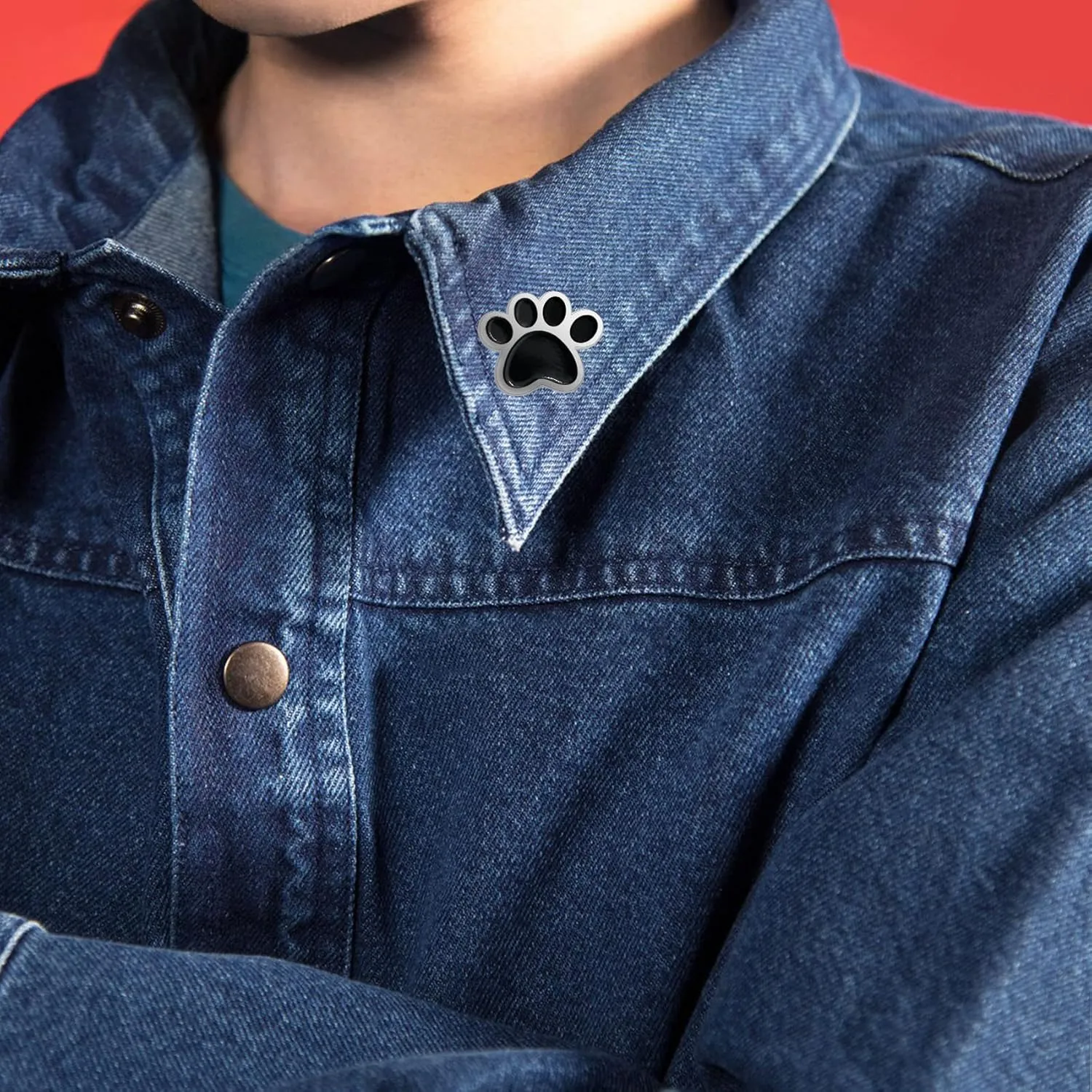 6/12/50/100Pcs Multiple Colour Paw Award Lapel Pin 1  -School Student Awards Mascot Brooch Animal Badge For Clothes Bags Hats