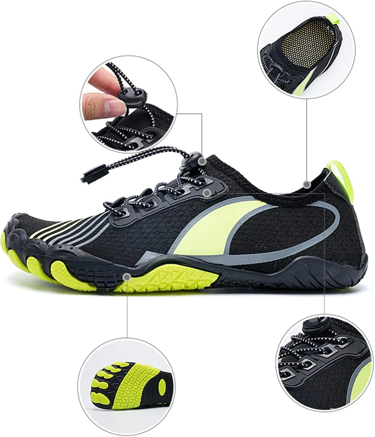 Adult Surf Swim Shoes,Outdoor Sport Lightweight Diving Aqua Water Shoes Men,Summer Quick-Dry Soft Non-Slip Hiking Training Barefoot Shoes Women,Unisex,with Draining Hole