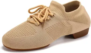 AOQUNFS Practice Dance Shoes Slip on Dance Shoes for Women Split Sole Jazz Shoes for Girl,XD-Model XD