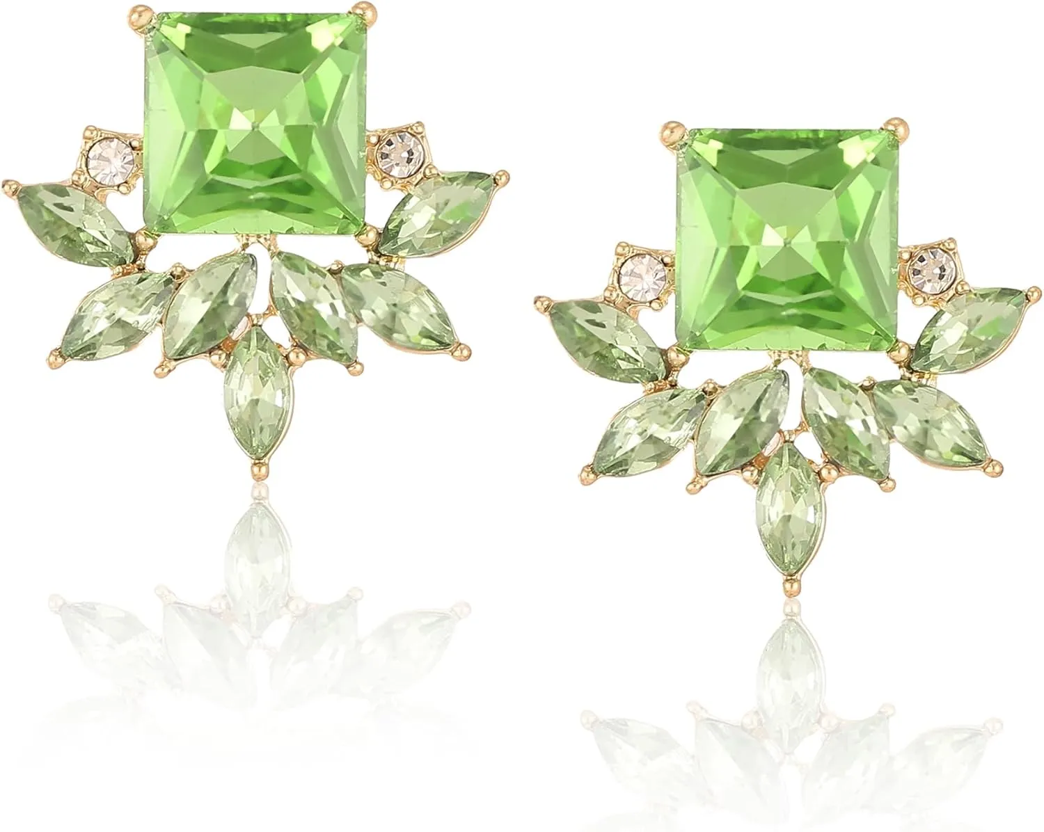 ATIMIGO Vintage Rhinestone Crystal Cluster Drop Earrings Art Deco Hypoallergenic Earrings for Women Wedding Bridal Prom Formal