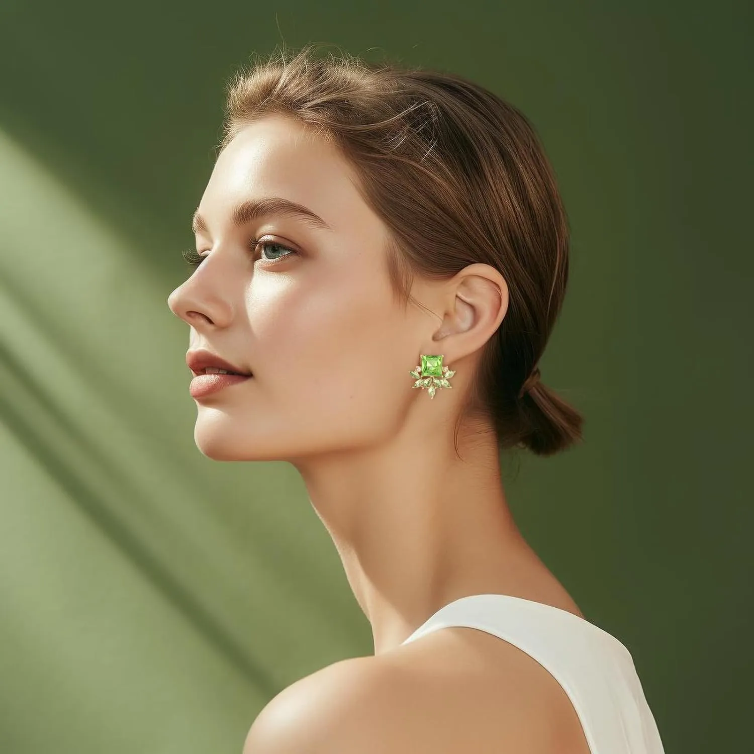 ATIMIGO Vintage Rhinestone Crystal Cluster Drop Earrings Art Deco Hypoallergenic Earrings for Women Wedding Bridal Prom Formal