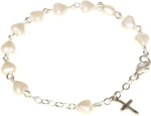 Austrian Crystal OR Glass Small Catholic Rosary Bracelet for First Holy Communion/Eucharist or Reconciliation/Confession. A meaningful and beautiful gift for special occasions.
