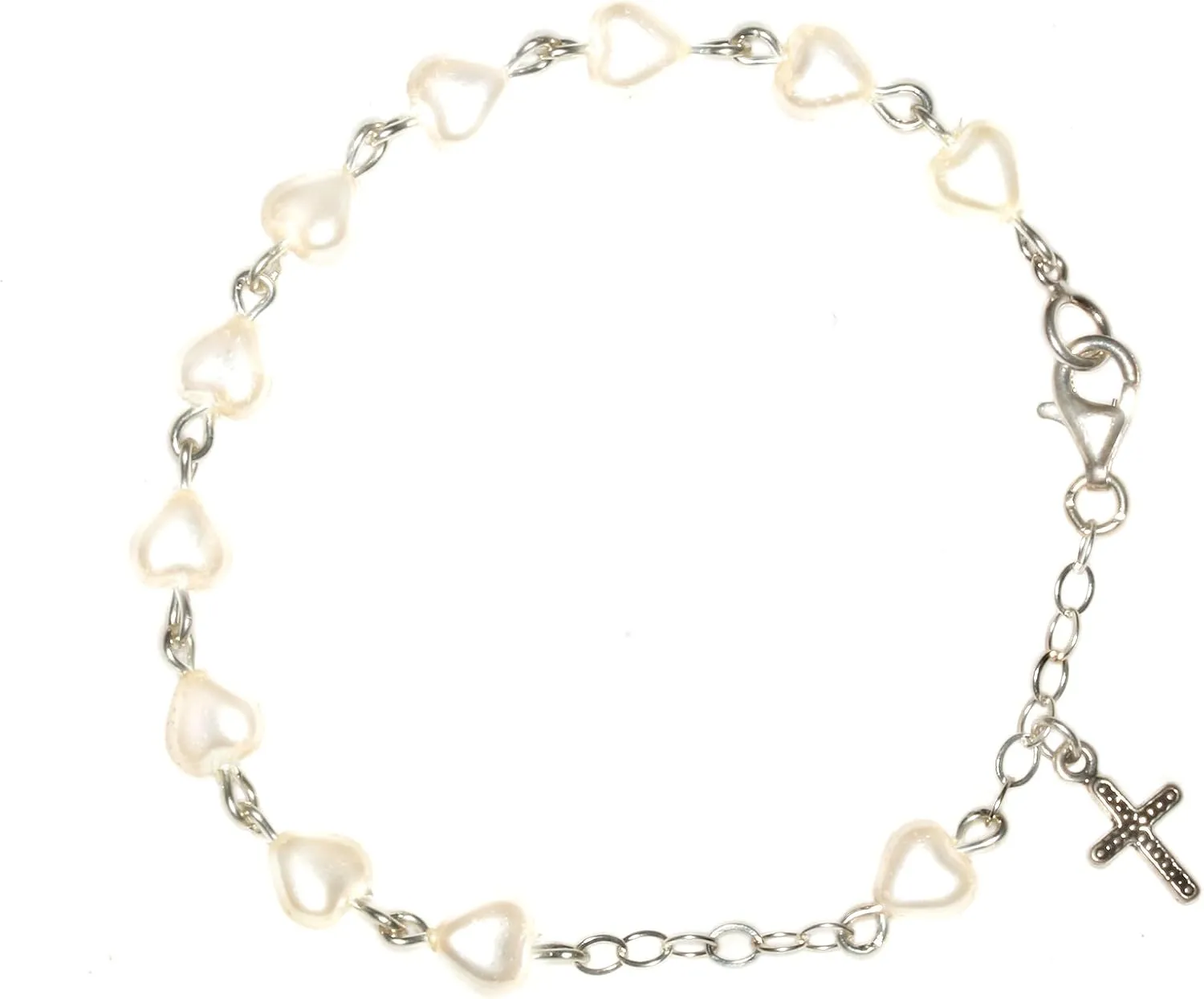 Austrian Crystal OR Glass Small Catholic Rosary Bracelet for First Holy Communion/Eucharist or Reconciliation/Confession. A meaningful and beautiful gift for special occasions.