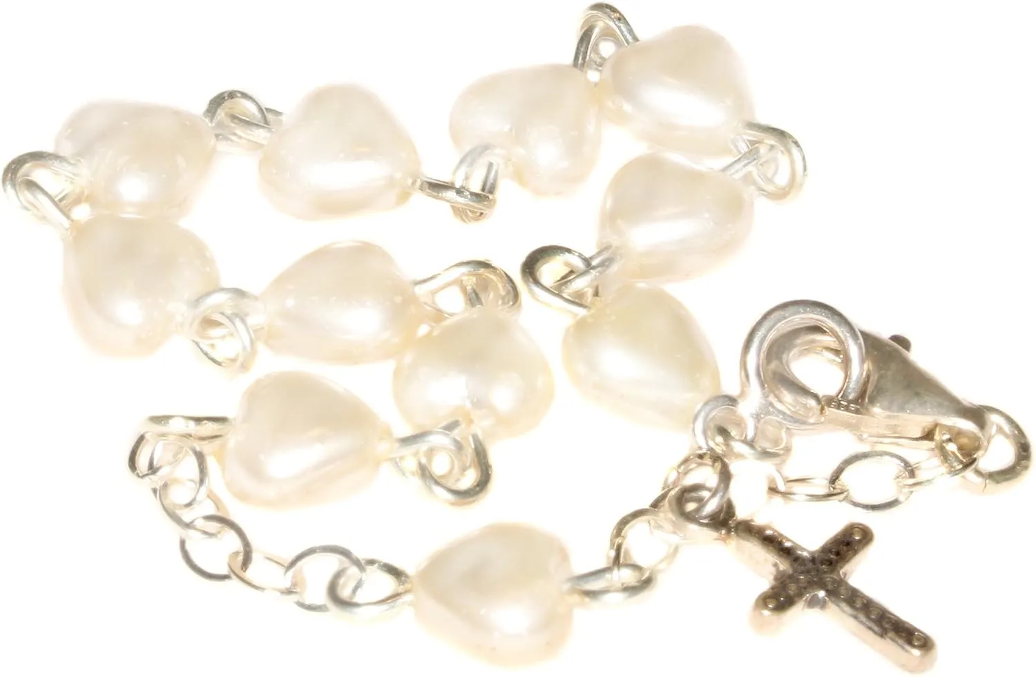 Austrian Crystal OR Glass Small Catholic Rosary Bracelet for First Holy Communion/Eucharist or Reconciliation/Confession. A meaningful and beautiful gift for special occasions.