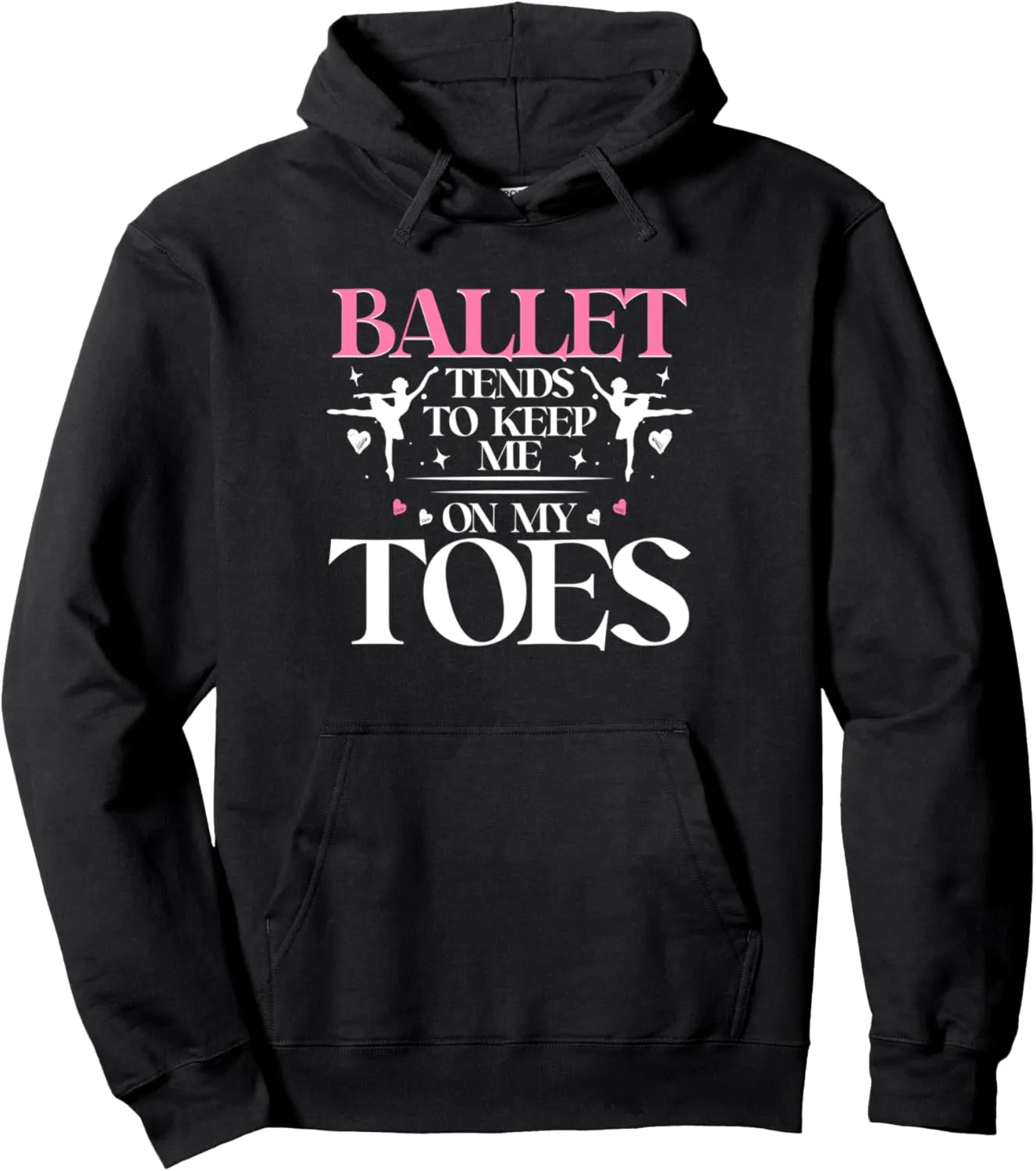 Ballet Ballerina Dancing Pointe Shoes Pirouette Women Kids Pullover Hoodie