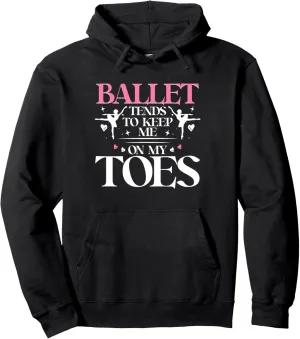 Ballet Ballerina Dancing Pointe Shoes Pirouette Women Kids Pullover Hoodie