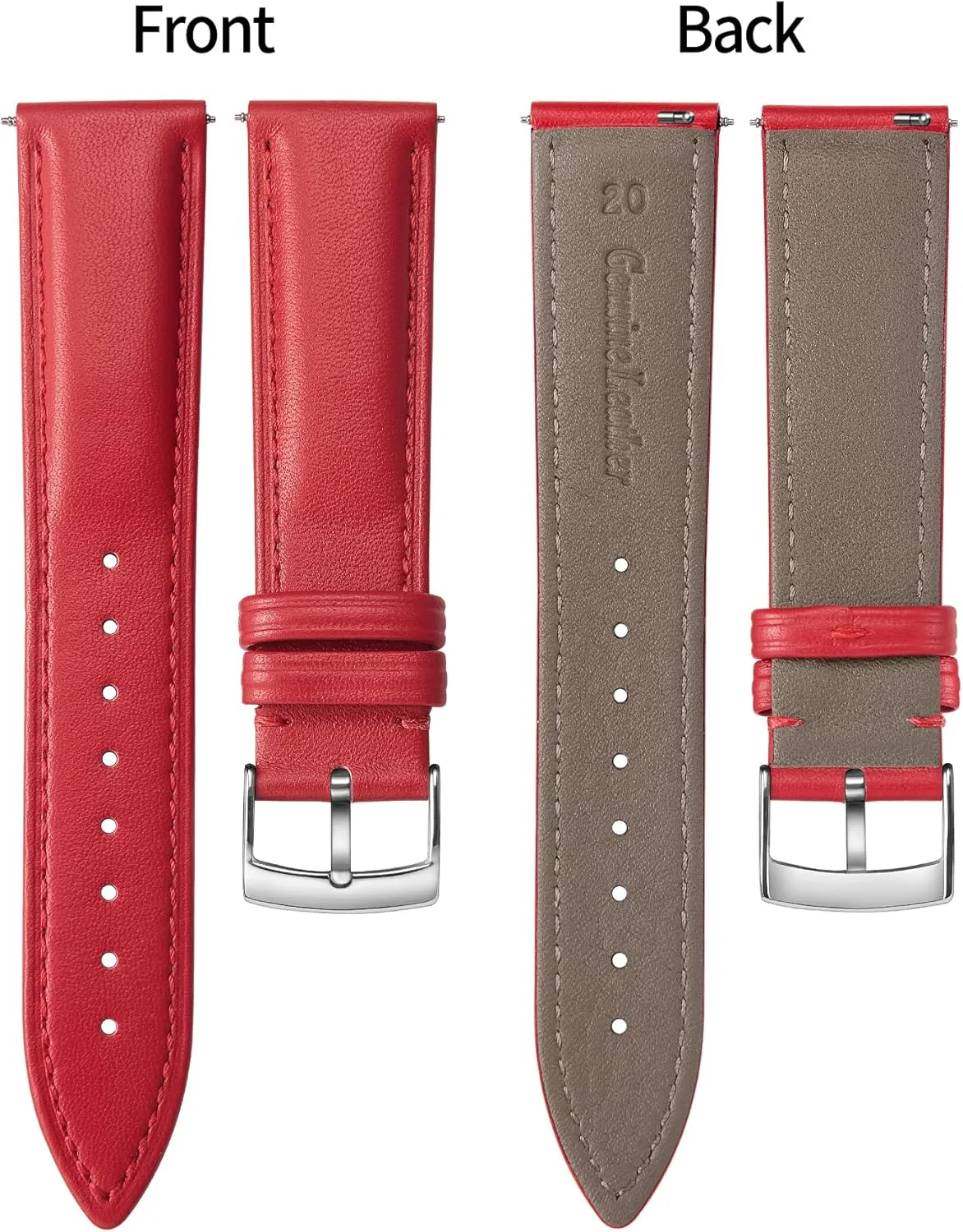 BINLUN Leather Watch Bands Quick Release Premium Calfskin Replacement Watch Strap Multicolors Watchbands for Men Women 12mm 14mm 16mm 18mm 19mm 20mm 21mm 22mm