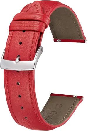 BINLUN Leather Watch Bands Quick Release Premium Calfskin Replacement Watch Strap Multicolors Watchbands for Men Women 12mm 14mm 16mm 18mm 19mm 20mm 21mm 22mm