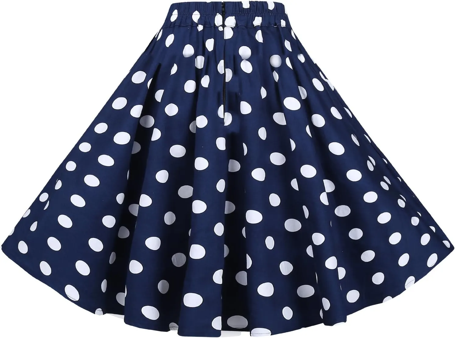 BI.TENCON Women Vintage Skirt Smock Waist Rockabilly Swing Casual Party Skirts