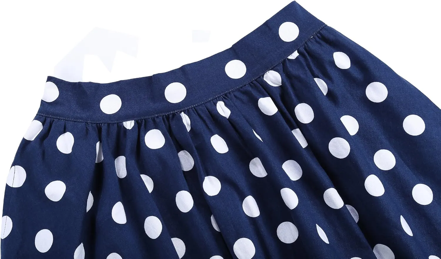 BI.TENCON Women Vintage Skirt Smock Waist Rockabilly Swing Casual Party Skirts