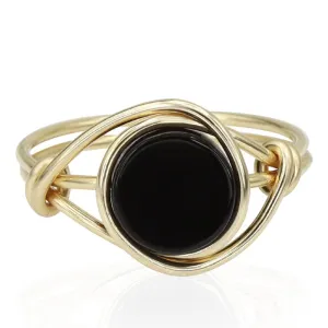 Black Onyx Ring for Women - Unique Handmade Gold Filled Emphasizing the Stylish and Versatile Natural - Comfortable and Stylish Gemstone Ring 925 for birthdays and anniversaries (9)