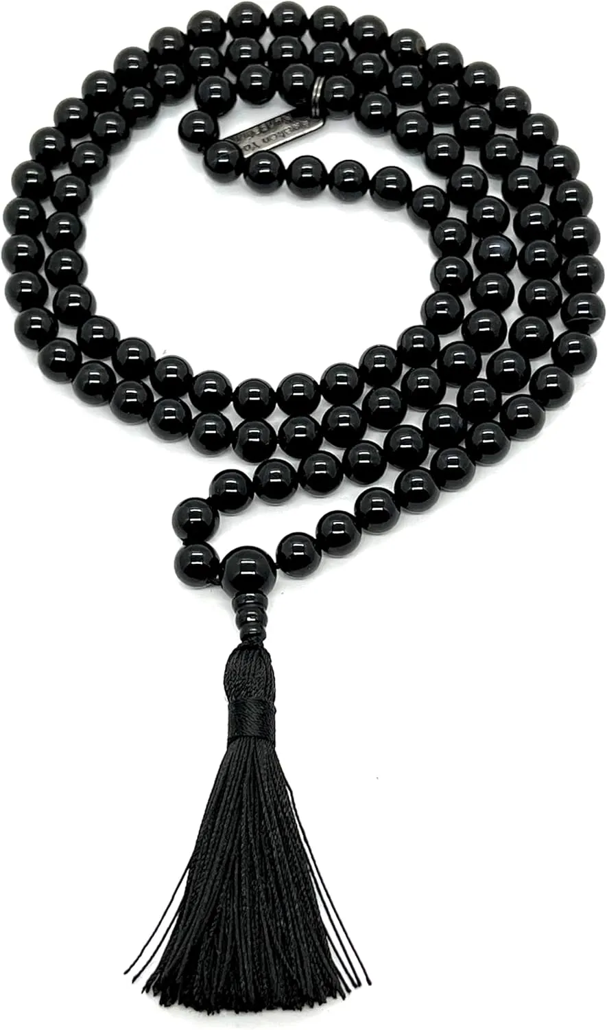 Black Tourmaline Mala Necklace - Protection & Inner Peace - Scorpio Birthstone & Root Chakra