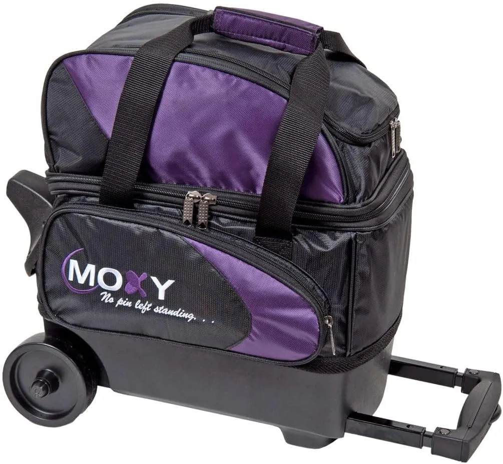 Bowlerstore Products Moxy Single Deluxe Roller Bowling Bag- Purple/Black