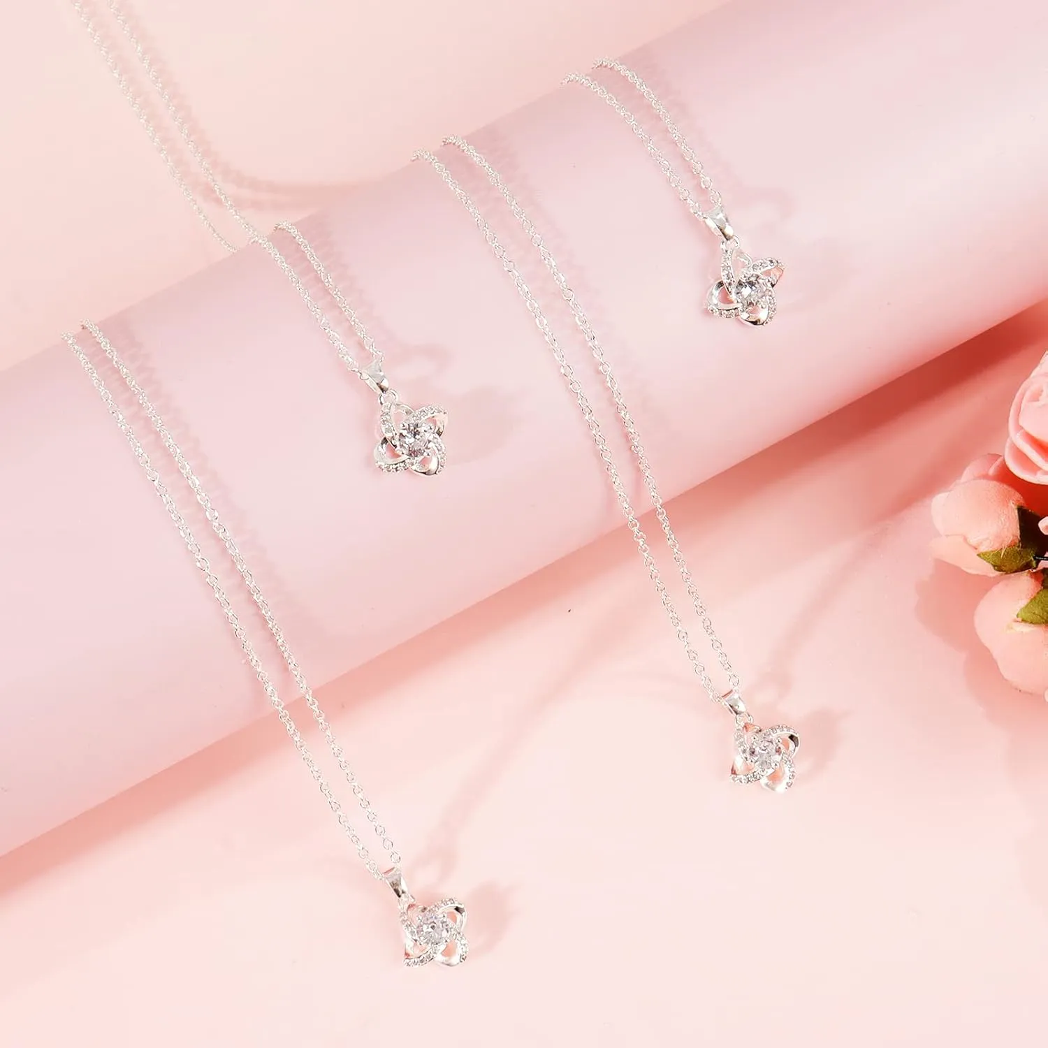 Bridesmaid Gifts Tie the Knot Necklaces for Women's Jewelry 2/4/6/8pcs Bridesmaid Proposal Gifts for Wedding Day