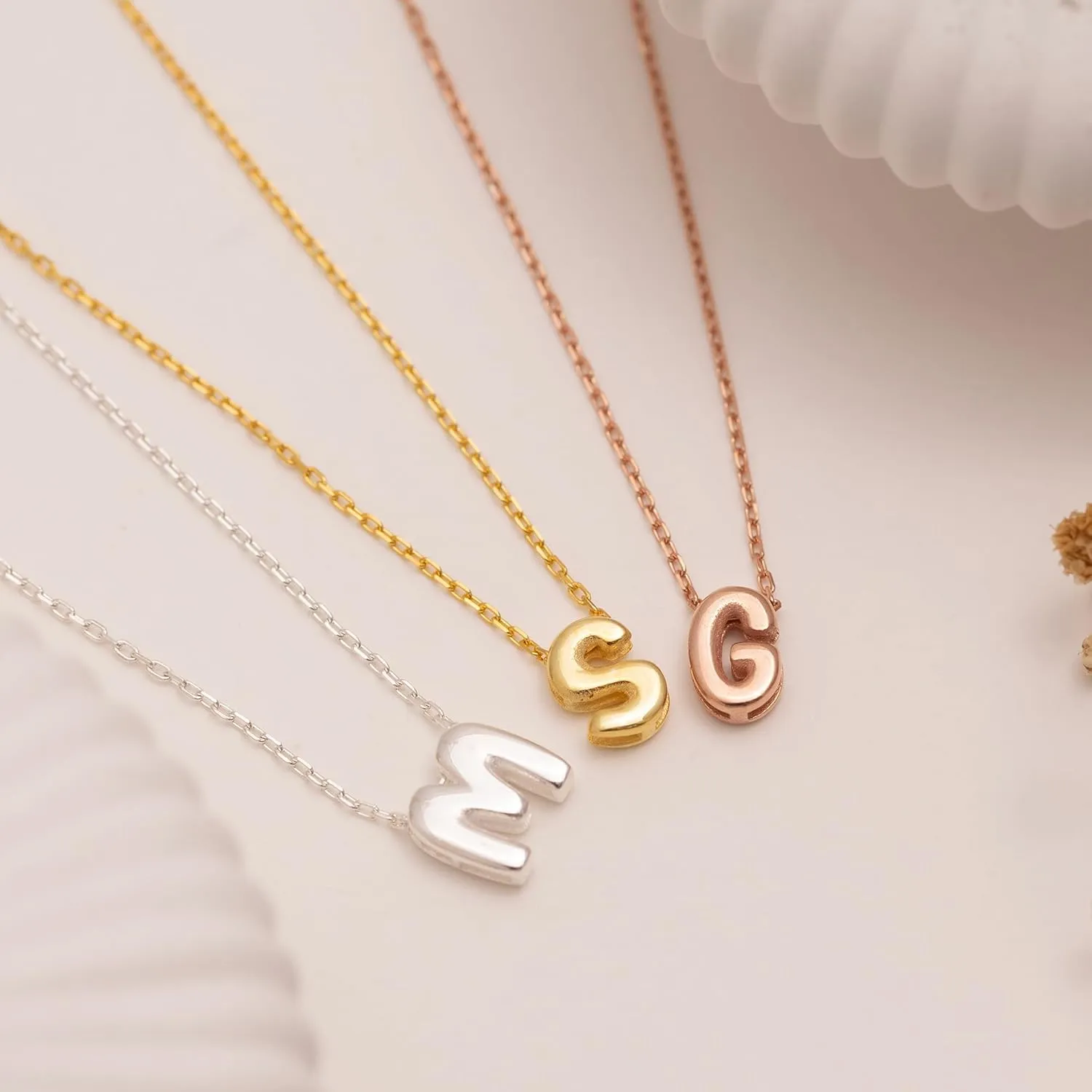 Bubble Letter Necklace Gold | Non Tarnish Thin 14K Initial Necklaces for Women Dainty Pendant - Personalized Charm Minimalist Name Jewelry for Teens, Trendy Birthday Gifts, Her, Mom, Sister, Girls