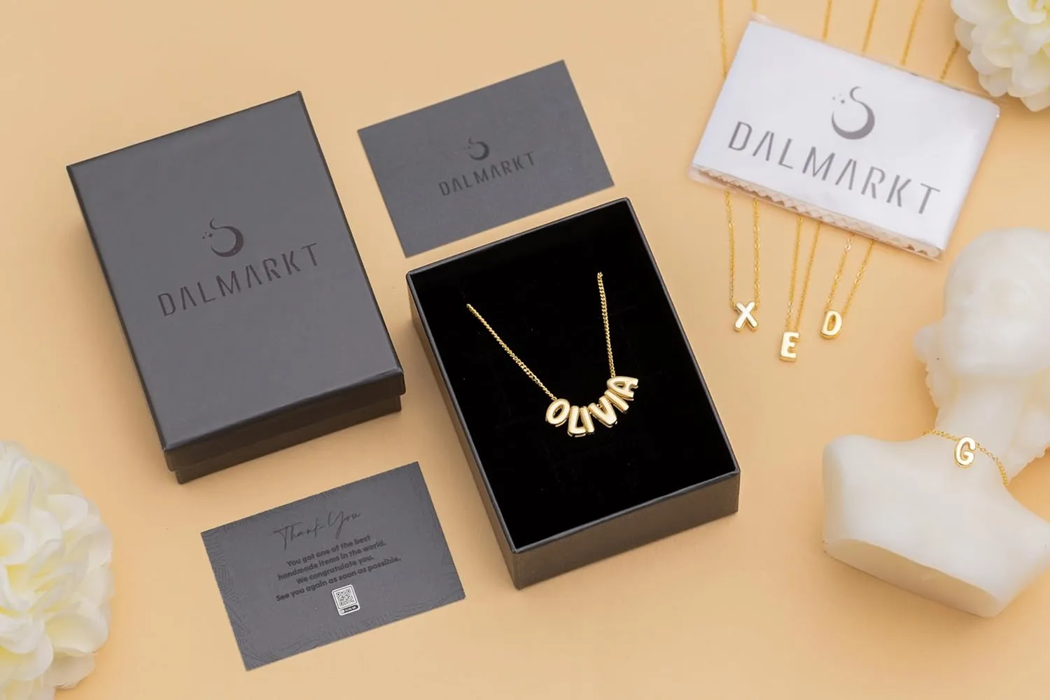 Bubble Letter Necklace Gold | Non Tarnish Thin 14K Initial Necklaces for Women Dainty Pendant - Personalized Charm Minimalist Name Jewelry for Teens, Trendy Birthday Gifts, Her, Mom, Sister, Girls