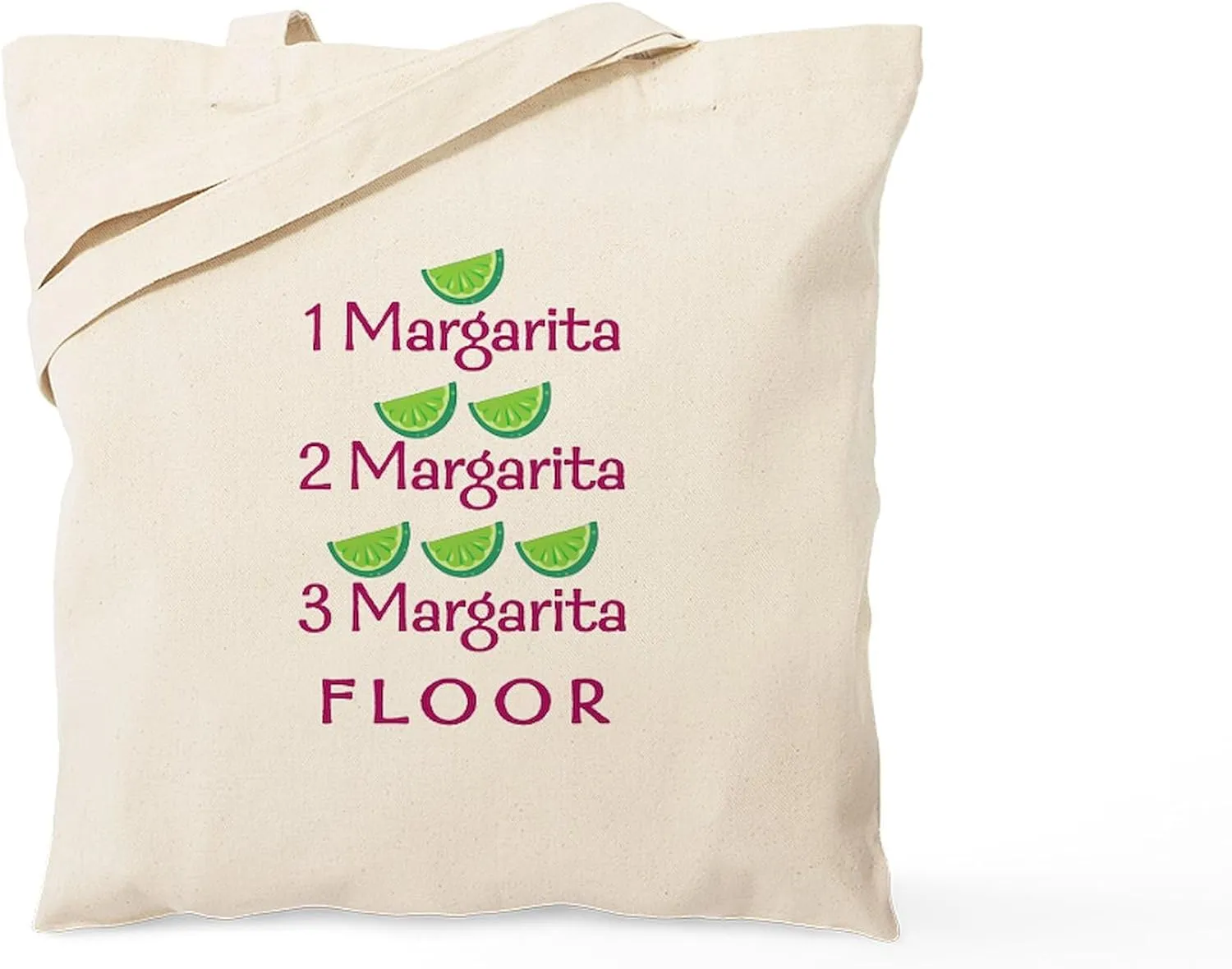 CafePress 1 2 3 Margarita Tote Or Beach Bag Reusable Natural Beige Canvas Shopping Bag
