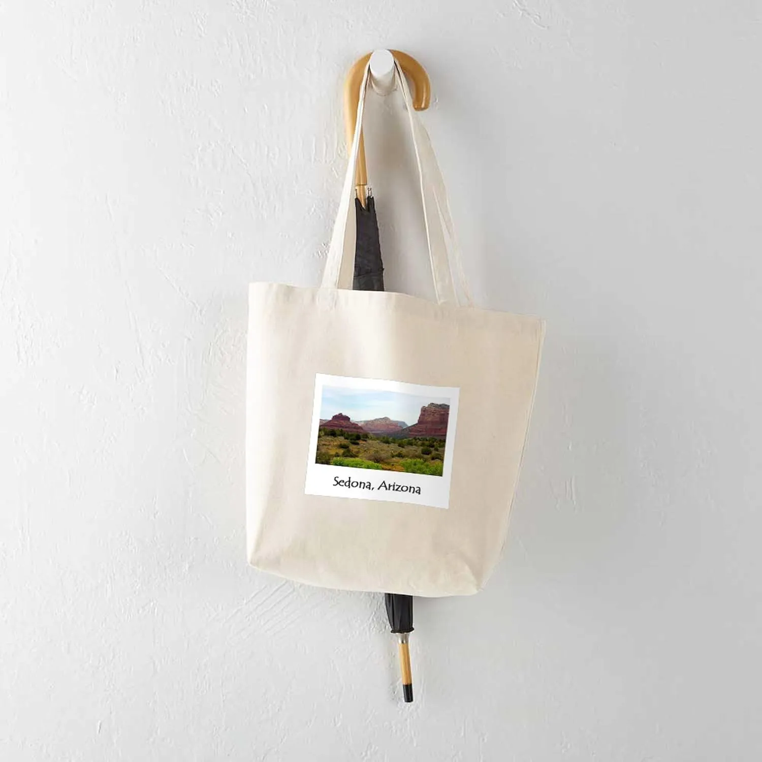 CafePress Sedona, Arizona Tote Bag Reusable Natural Beige Canvas Shopping Bag