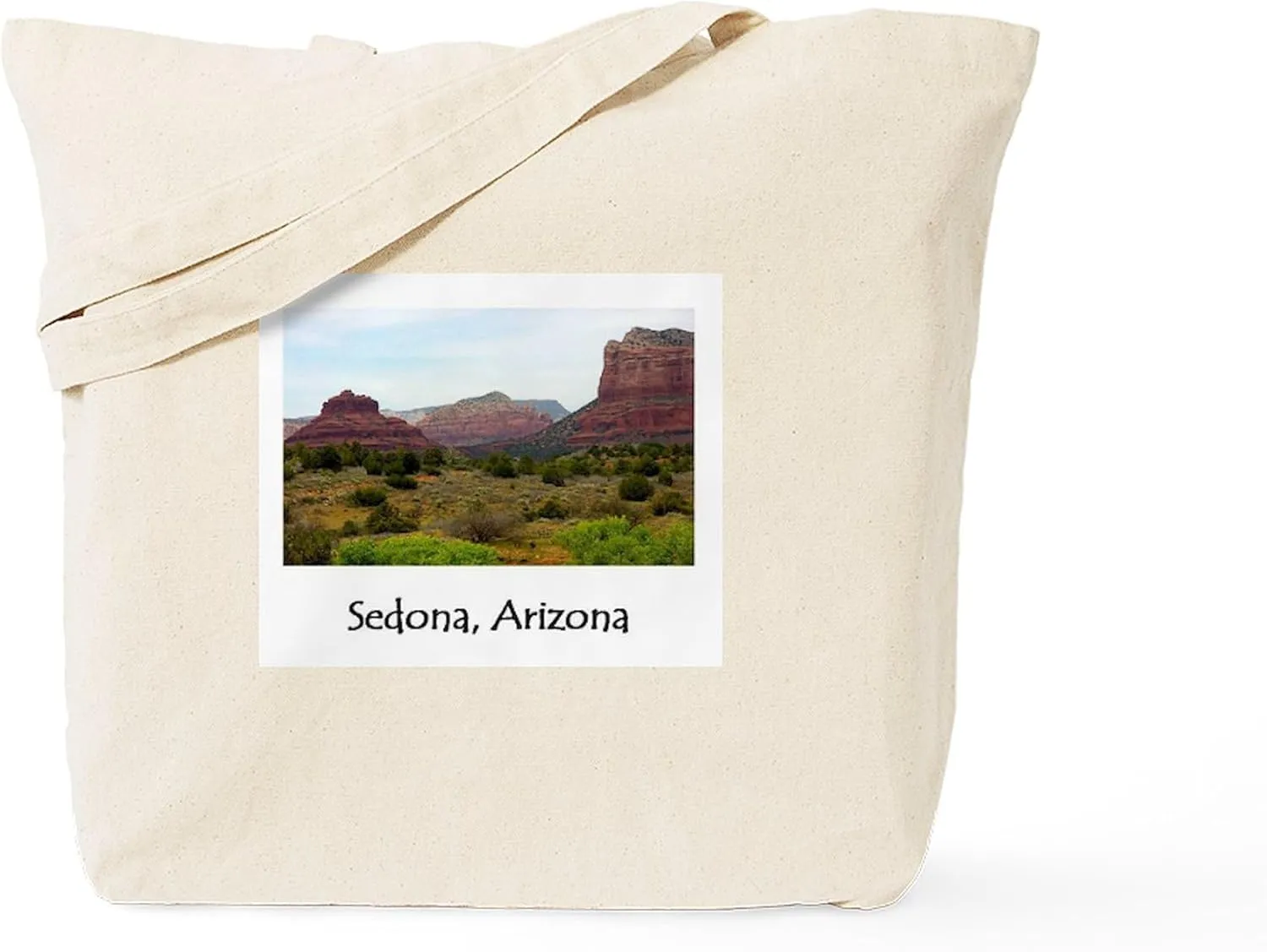 CafePress Sedona, Arizona Tote Bag Reusable Natural Beige Canvas Shopping Bag