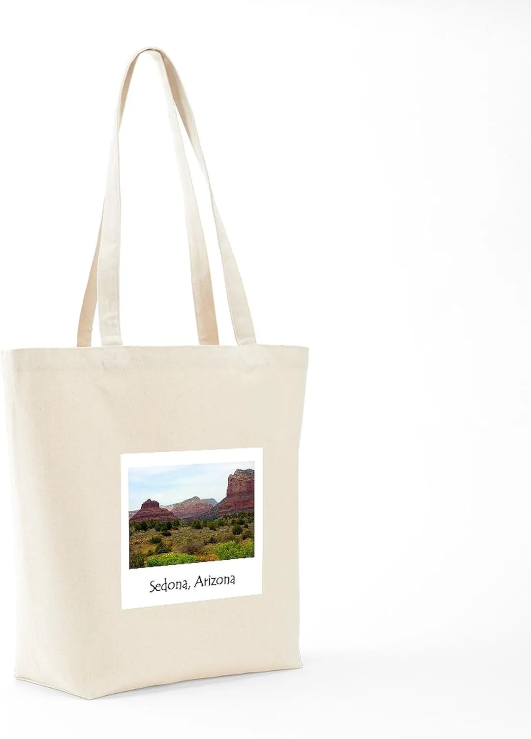 CafePress Sedona, Arizona Tote Bag Reusable Natural Beige Canvas Shopping Bag