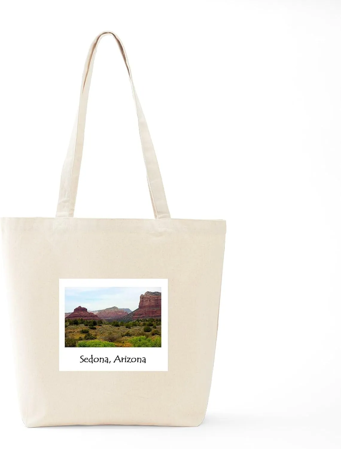 CafePress Sedona, Arizona Tote Bag Reusable Natural Beige Canvas Shopping Bag