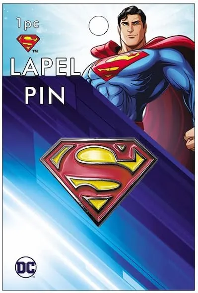 C&D Visionary DC Comics Superman Logo Lapel Pin, Red, Yellow