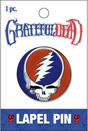 C&D Visionary Grateful Dead Sead Steal Your Face Metal Lapel Pin, Red, Blue, White