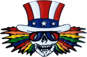 C&D Visionary Grateful Dead Uncle Sam Bolts Metal Lapel Pin, Red, Blue, White, Yellow