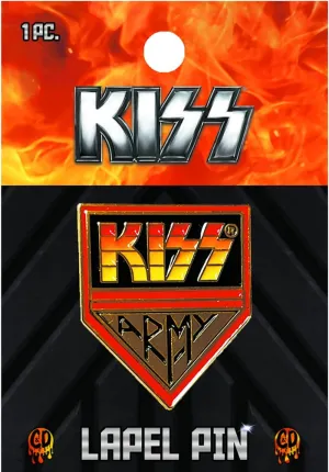 C&D Visionary Kiss Army Metal Lapel Pin, Red, Yellow, Gold