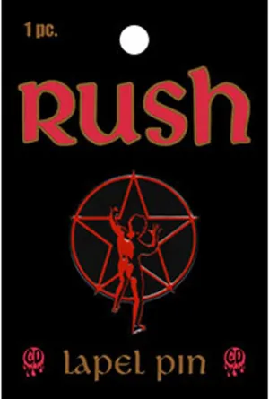 C&D Visionary Rush Starman Metal Lapel Pin, Red, Black
