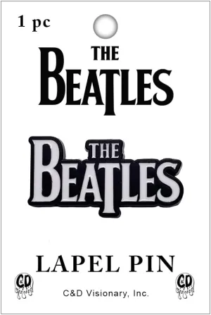 C&D Visionary The Beatles Name Logo Metal Lapel Pin, White, Black