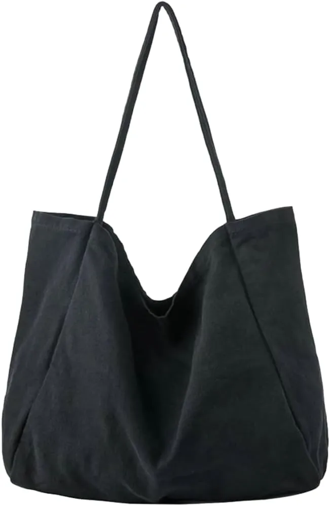 Canvas Tote Bag for Women Large Hobo Shoulder Bag Underarm Tote Handbags Purse Casual Message Bag for Work Travel 2025